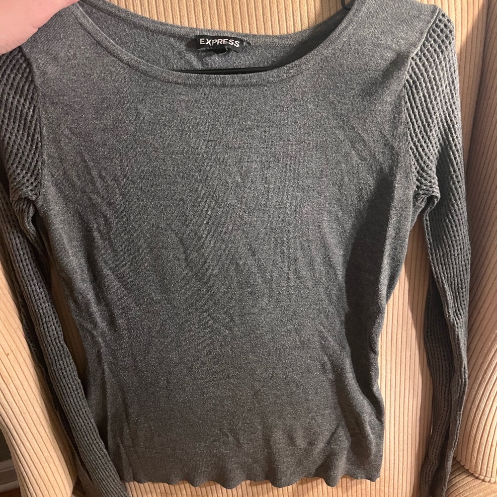 Gray express sweater